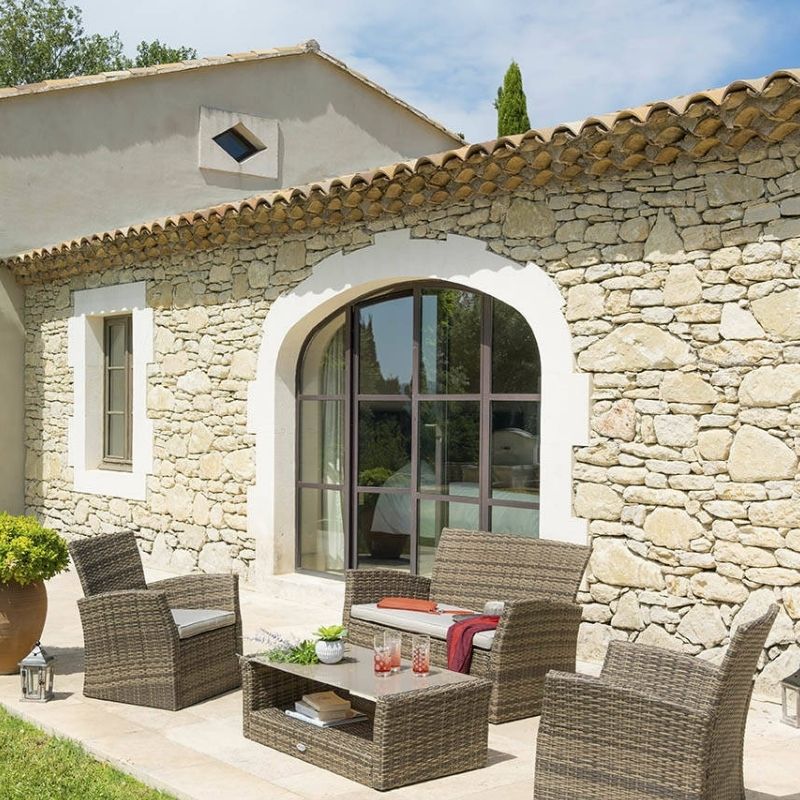 salotto esterno bora bora polyrattan