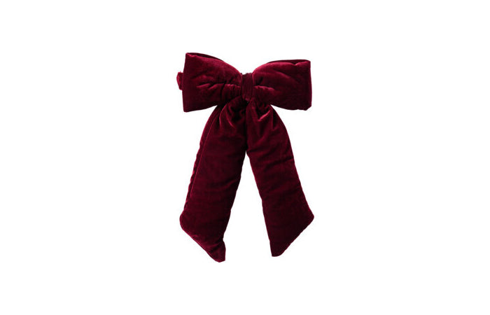 Fiocco natalizio per sedia bordeaux effetto velluto 50 × 34 cm