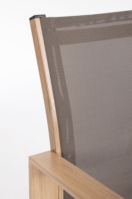 Salotto da giardino completo 4 posti in alluminio effetto legno naturale – Kallen