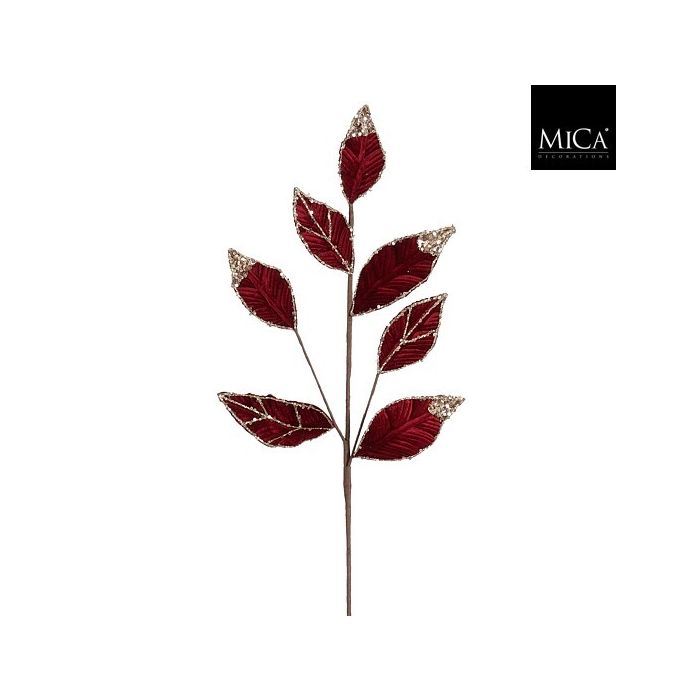 Ramo natalizio bordeaux glitterato 72 cm – Mica Decorations