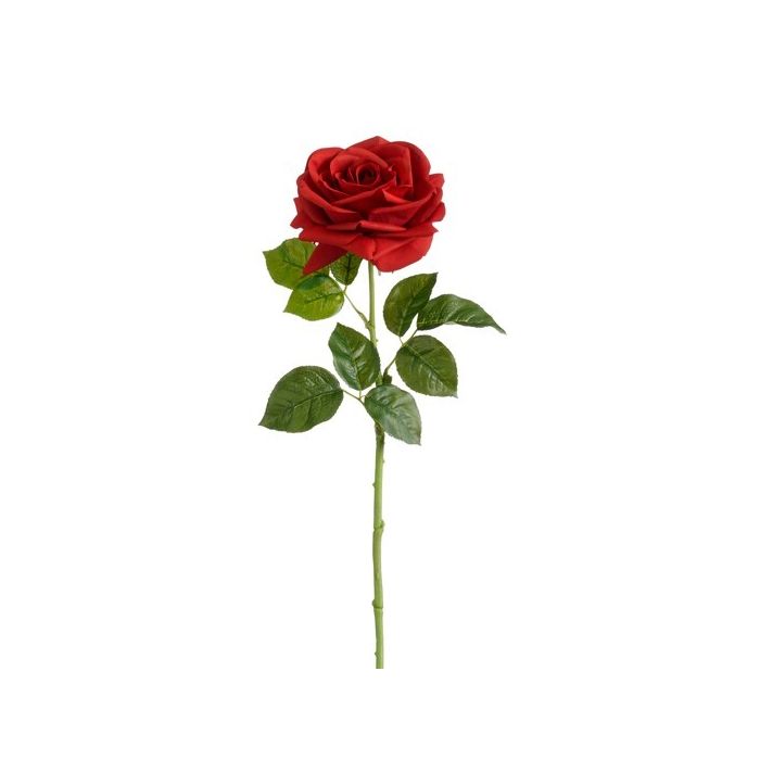 Rosa artificiale rossa Real Touch 65 cm – Mica Decorations