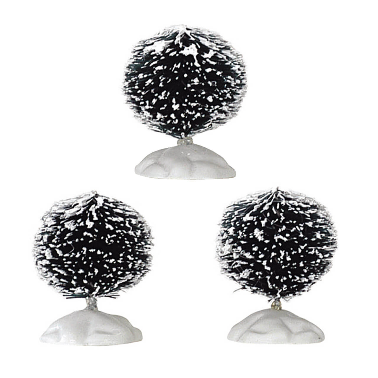 Mini Round Bristle Tree, Set Of 3