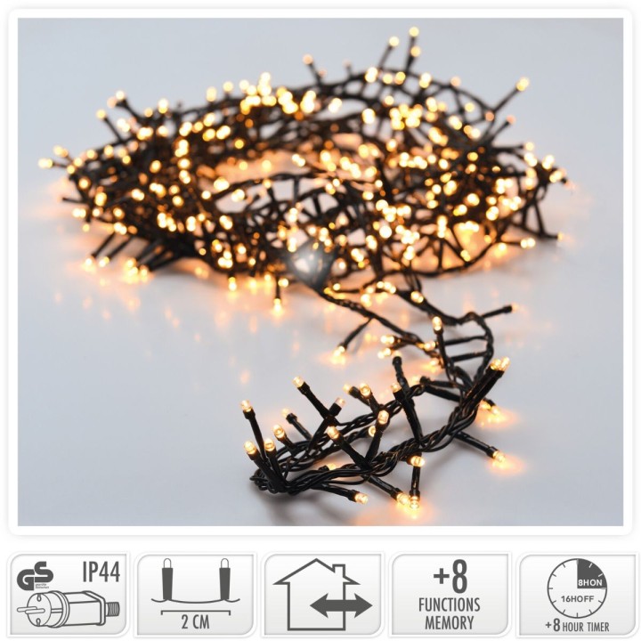 Luci di Natale Snake 1800 LED bianco caldo 36 m con timer