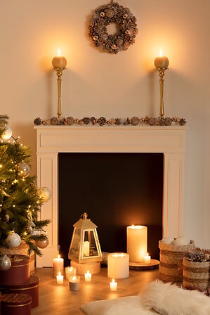 Cornice camino decorativa bianca in MDF 103 × 20 × 96 cm