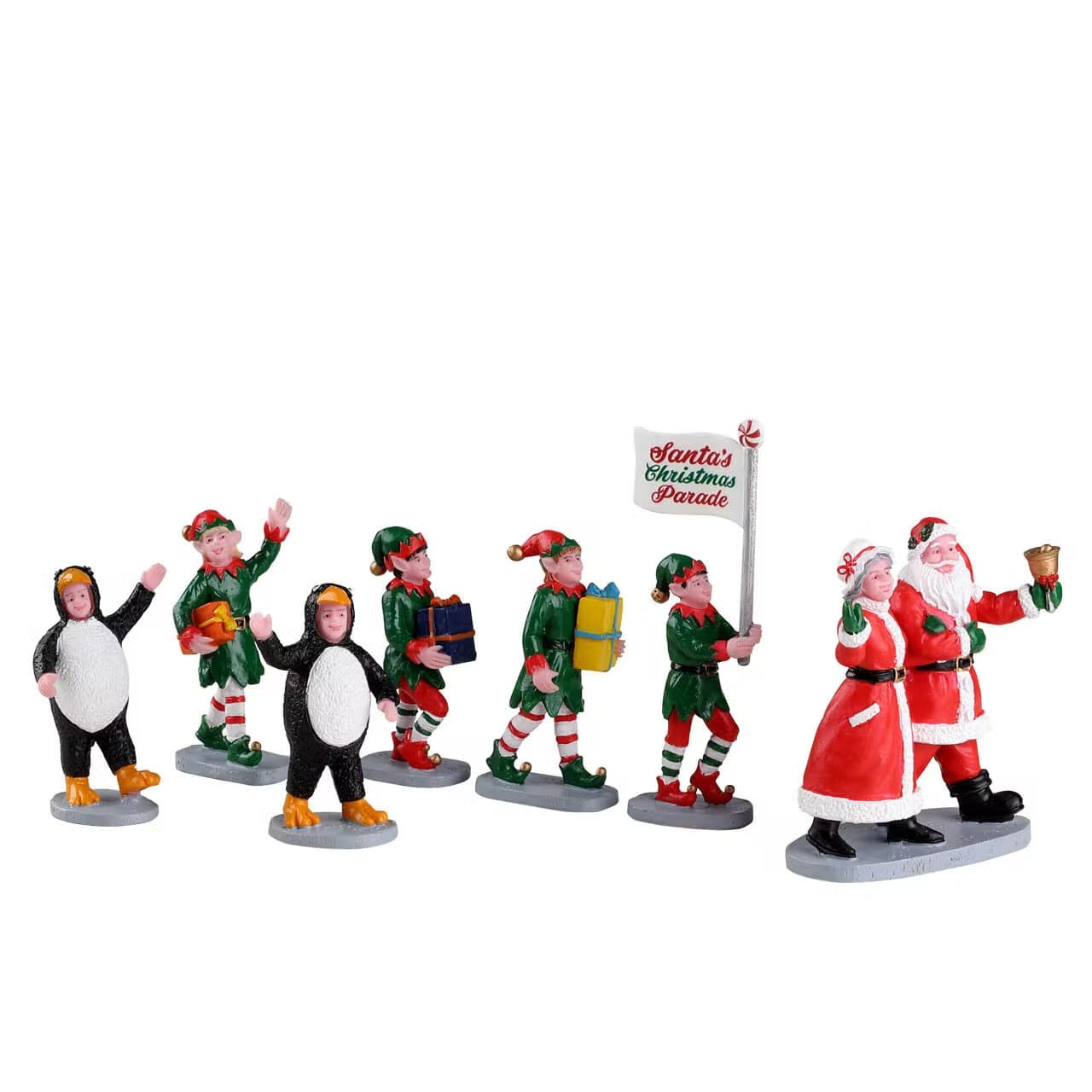 Santa's Elf Parade, Set Of 7