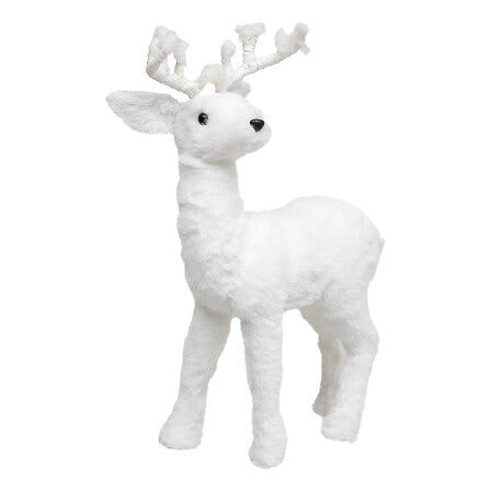Renna natalizia bianca in piedi – altezza 45 cm