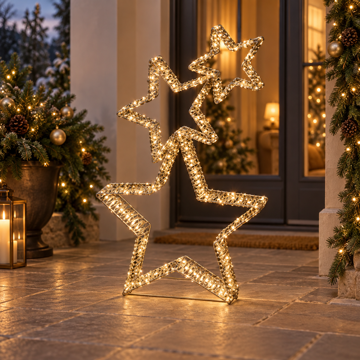 Stelle natalizie luminose oro 80 cm con 350 micro LED – Kaemingk