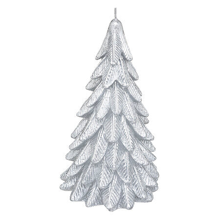 Candela natalizia ad albero con finitura metallizzata – 20 cm