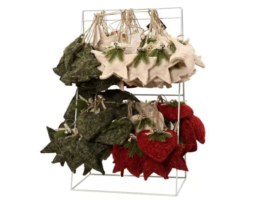 Decorazione natalizia in tessuto con campanelli 12,5 cm – Kaemingk