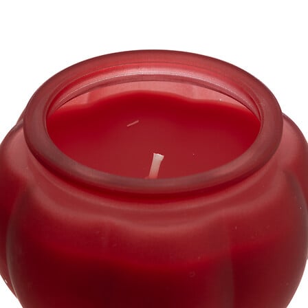 Candela profumata speziata in vetro a zucca 8,5 cm