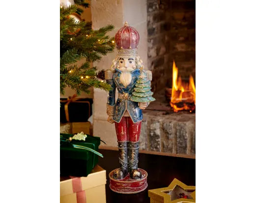 Schiaccianoci natalizio con albero in resina 60 cm – Kaemingk
