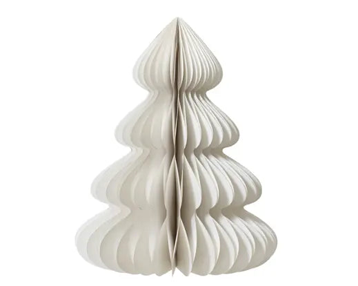 Albero di Natale in carta bianca con glitter champagne 60 cm – Kaemingk