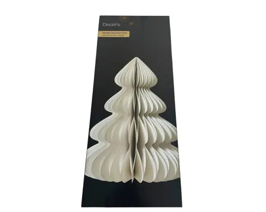 Albero di Natale in carta bianca con glitter champagne 60 cm – Kaemingk