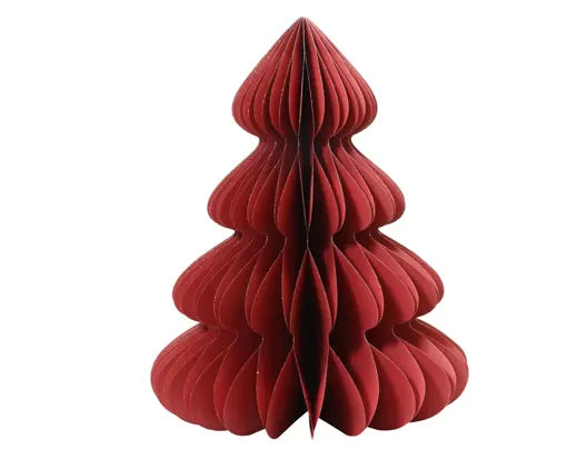 Albero di Natale in carta rossa con glitter champagne 60 cm – Kaemingk