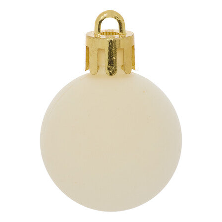 Palline di Natale écru Ø 3 cm – set da 18