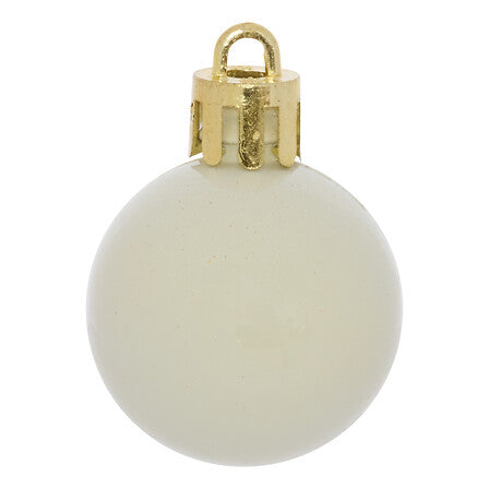 Palline di Natale écru Ø 3 cm – set da 18