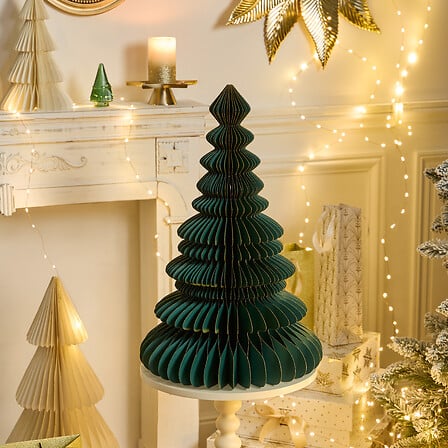 Albero di Natale Kami in carta verde 60 cm