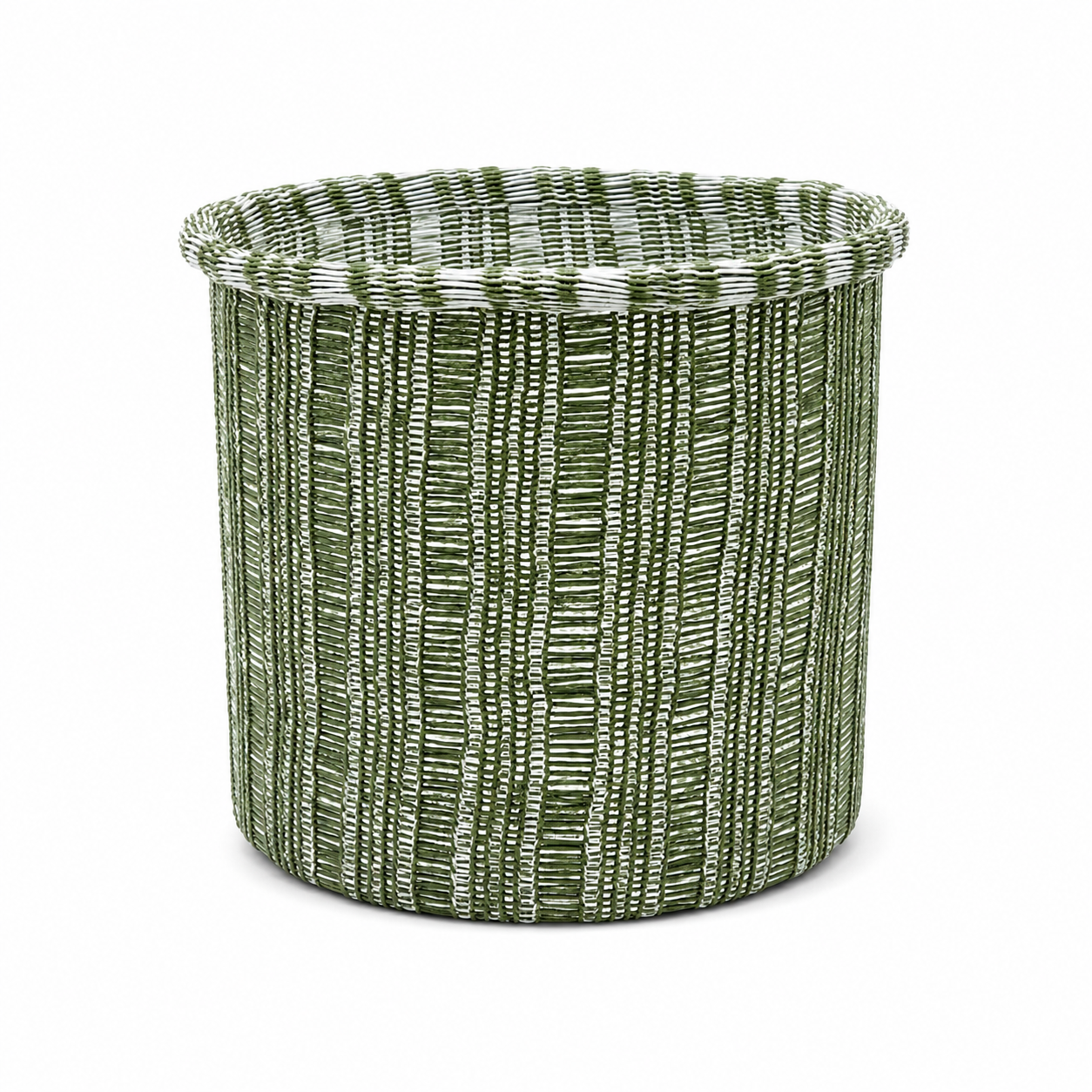 Cesto in rattan intrecciato verde H23xD23cm – Danfield