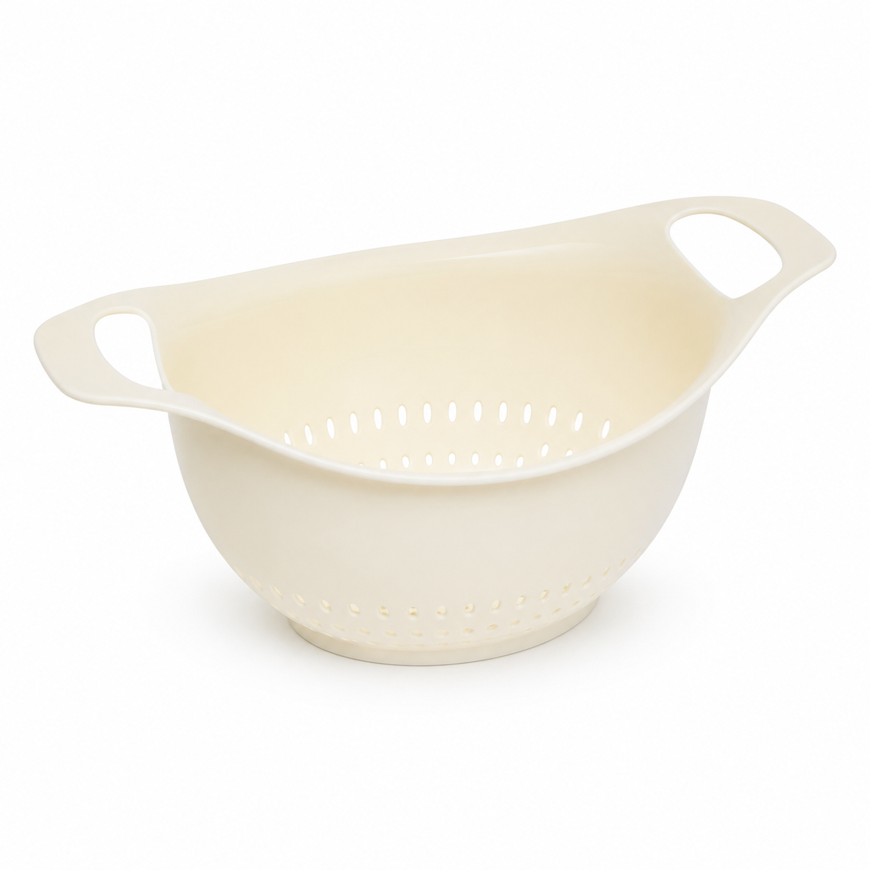 Colino ovale in polipropilene beige con manici 33 cm – Poly