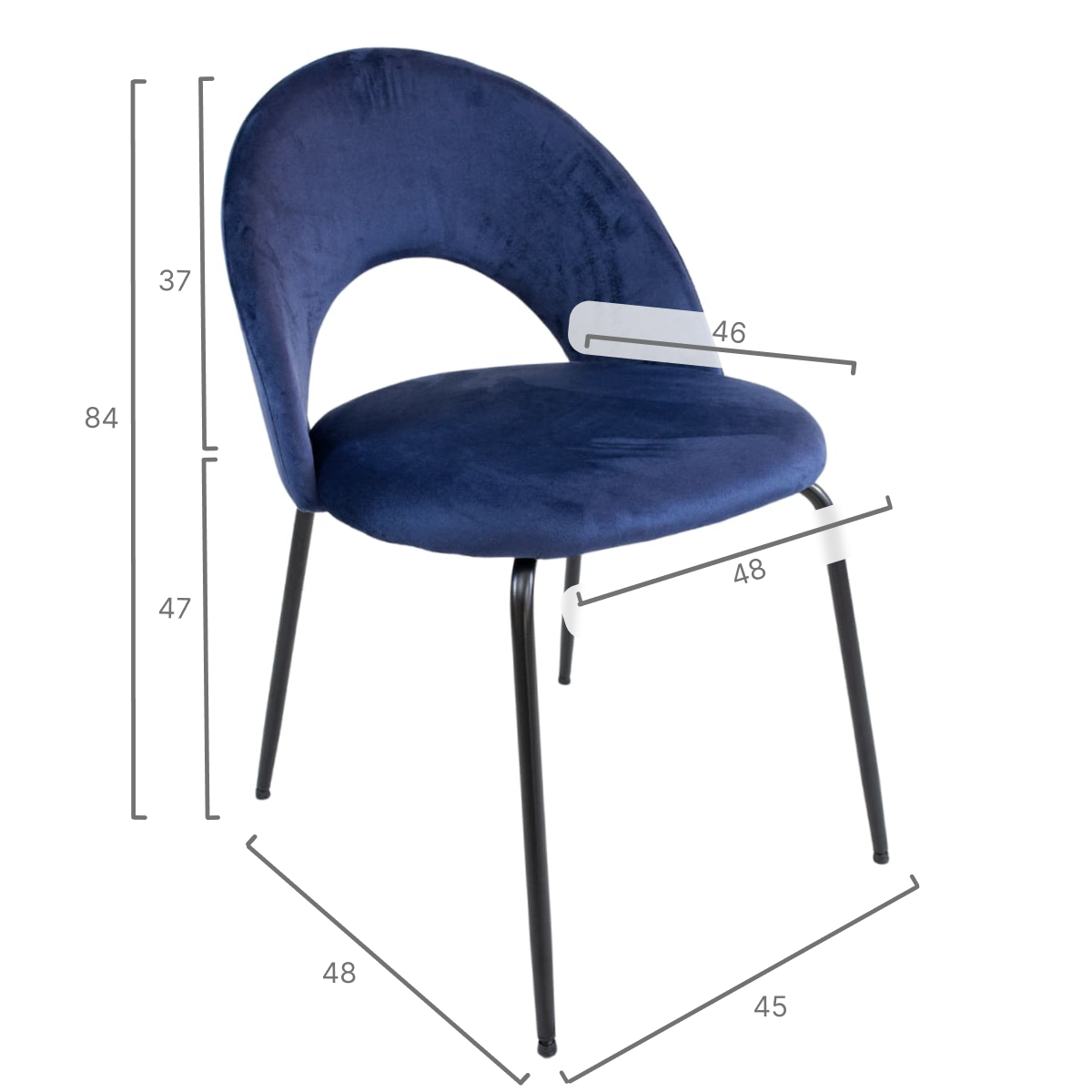 Sedia Astra Blu Navy