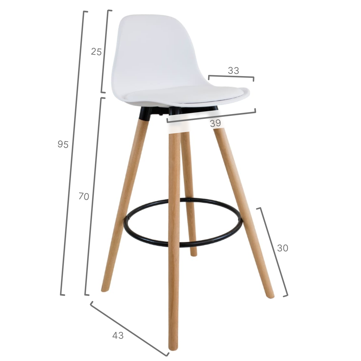 Sgabello Boro Bianco
