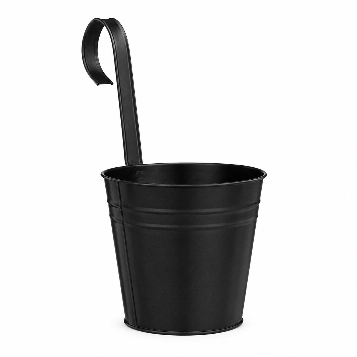 Fioriera pensile in metallo nero da appendere Ø16×H15 cm – Joey