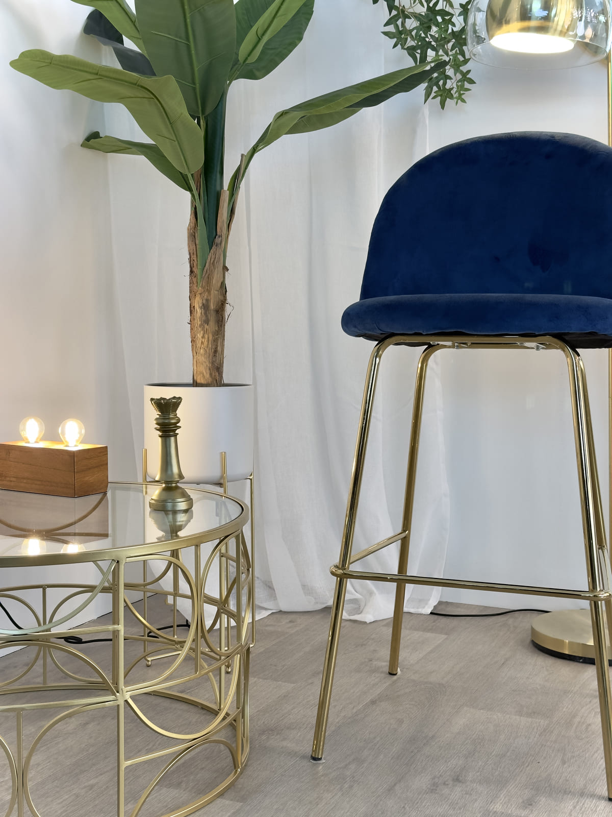 Sgabello Melanie Blu Marino