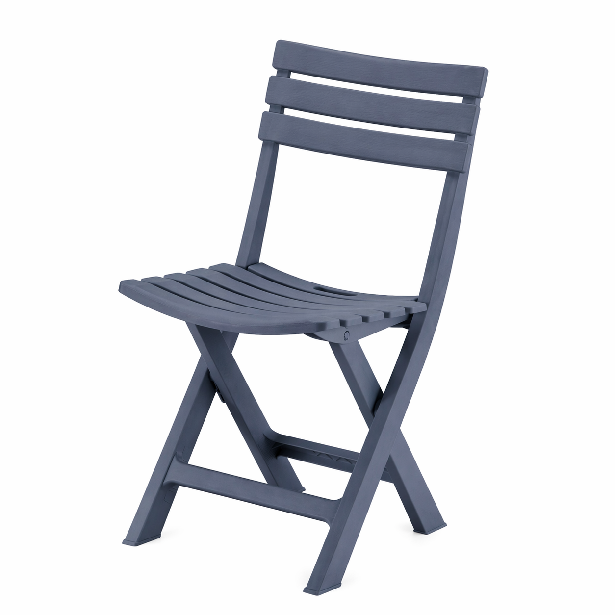 Sedia da giardino pieghevole a listelli blu – Windy