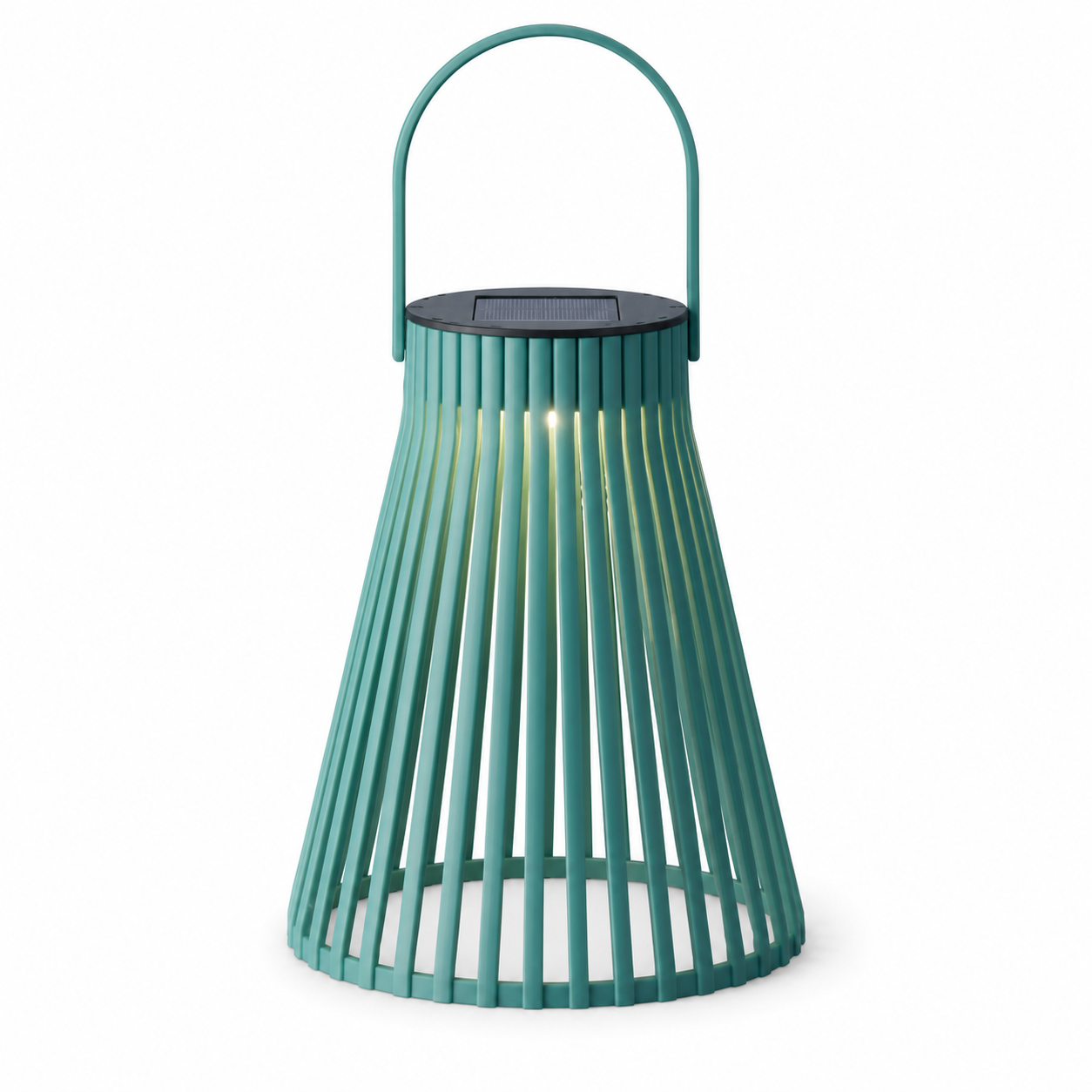Lanterna solare a gabbia in plastica colori assortiti – Ø14,5 x H18,5 cm