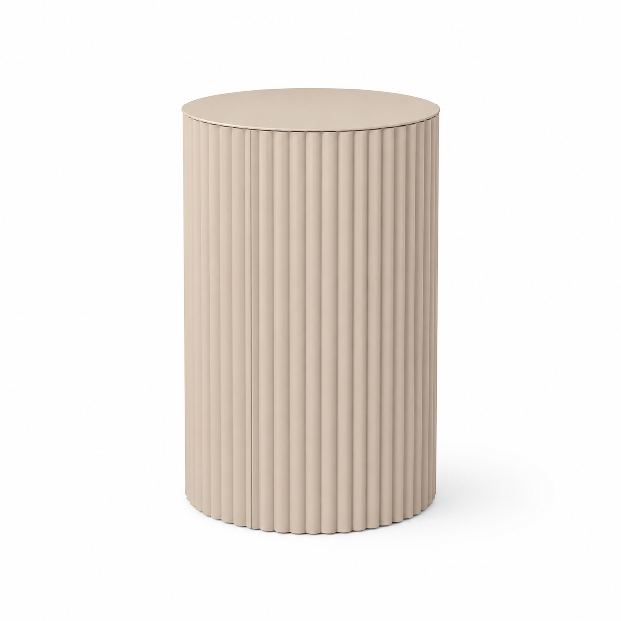 Colonna a costolature greige H40 cm – Lux