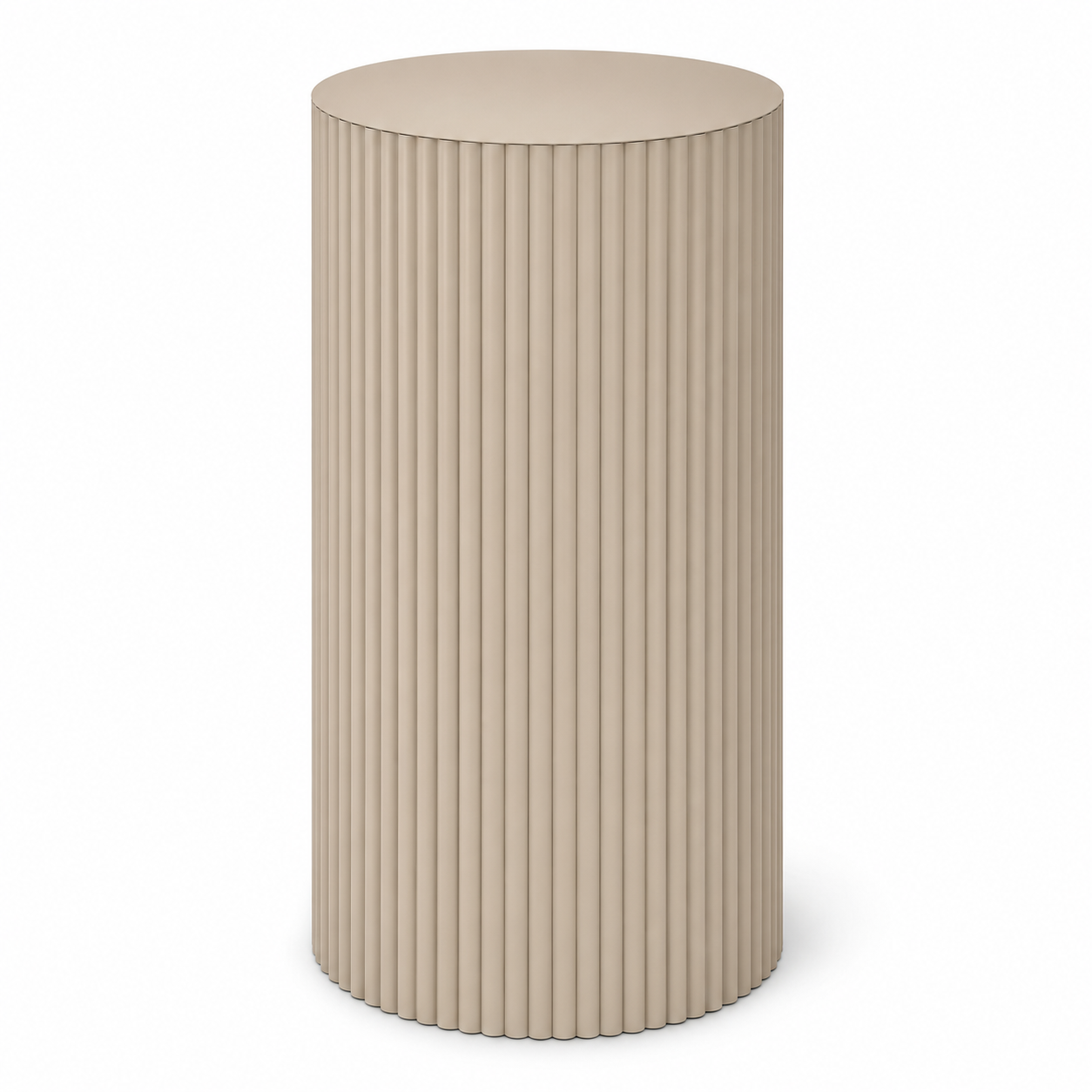 Colonna a costolature greige H60 cm – Lux