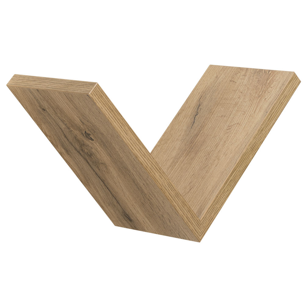 Mensola a parete a V effetto rovere Wotan 25x25 cm – Ali