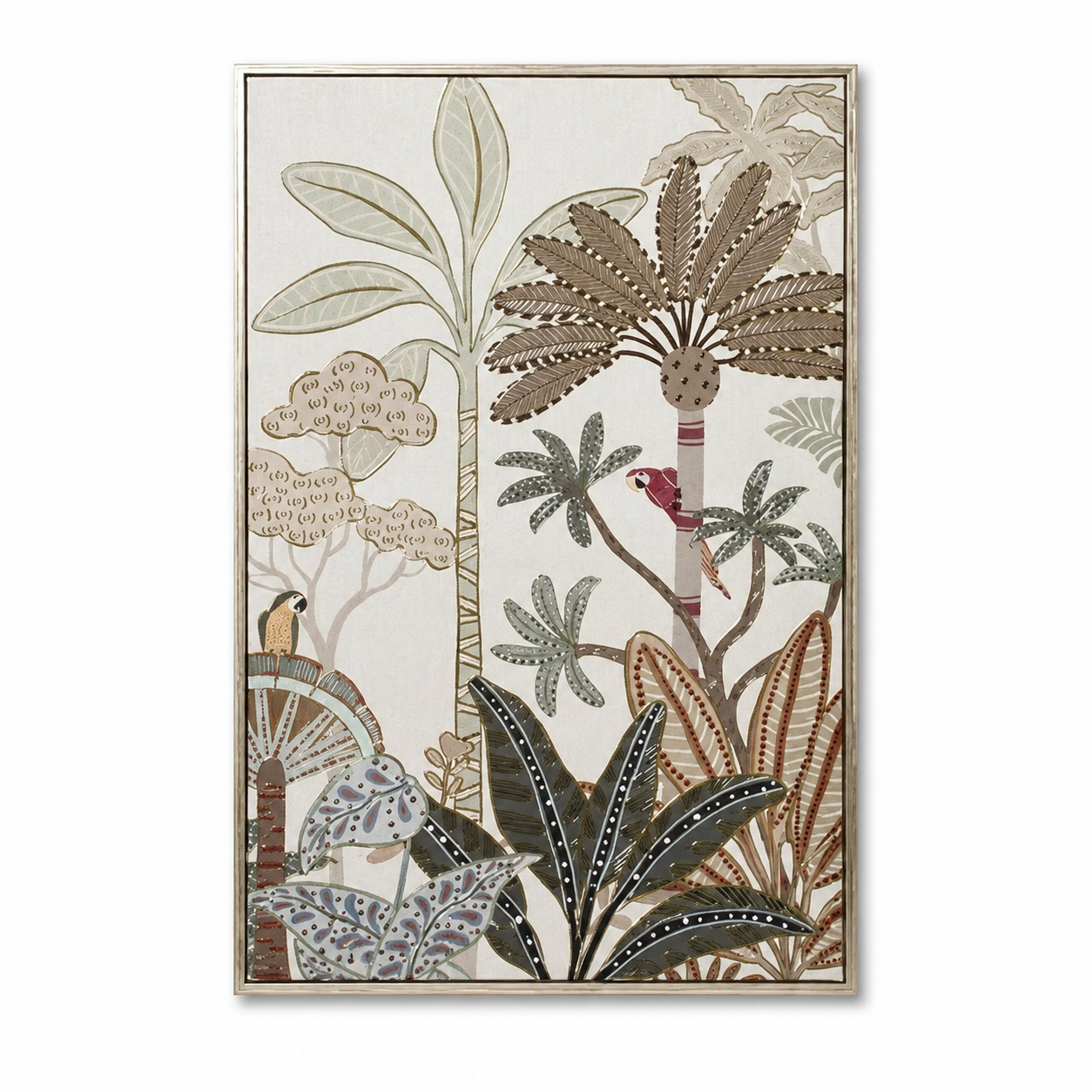 Quadro su tela con illustrazione botanica tropicale 50x70 cm – Deco