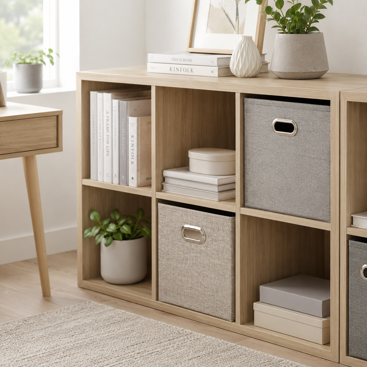 Contenitore portaoggetti rettangolare beige chiné 31x15 cm – Mix'n Modul