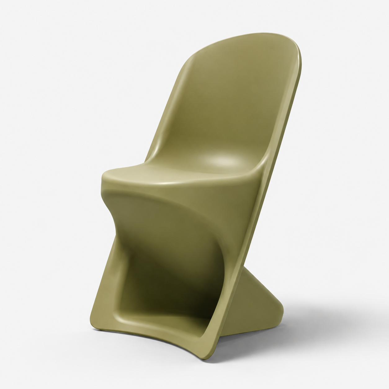 Sedia da giardino dal design sinuoso verde seal – Twist