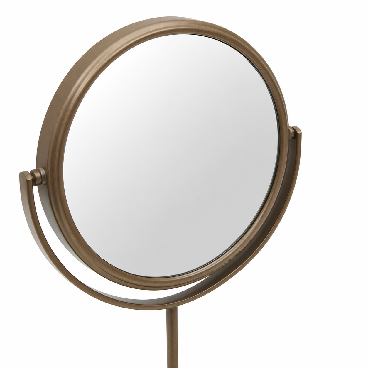 Porta gioielli con specchio rotondo e base in pietra beige – Come