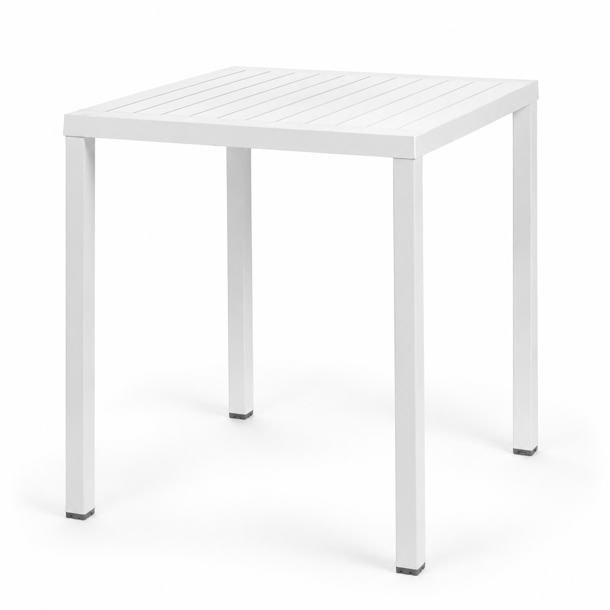 Tavolo da giardino quadrato 70x70 bianco impilabile – Cube