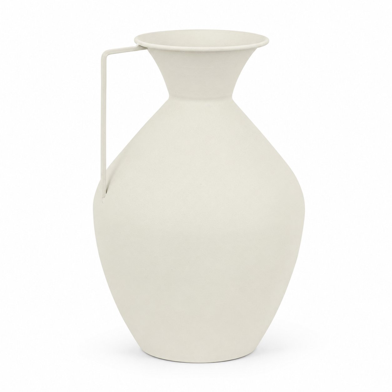 Vaso decorativo in acciaio bianco impermeabile – Sylvain