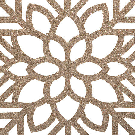 Tovaglietta natalizia fiocco di neve oro glitter – 41,5 × 38 cm