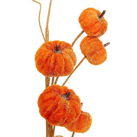 Ramo decorativo con zucche arancioni 60 cm