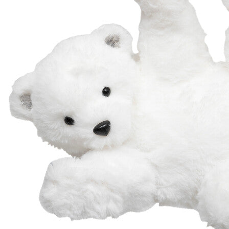 Orso polare natalizio bianco sdraiato – 28 × 21 × 21 cm