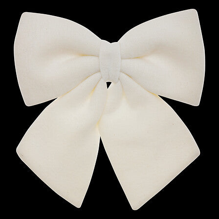 Fiocco natalizio bianco effetto lana 40 × 43 cm