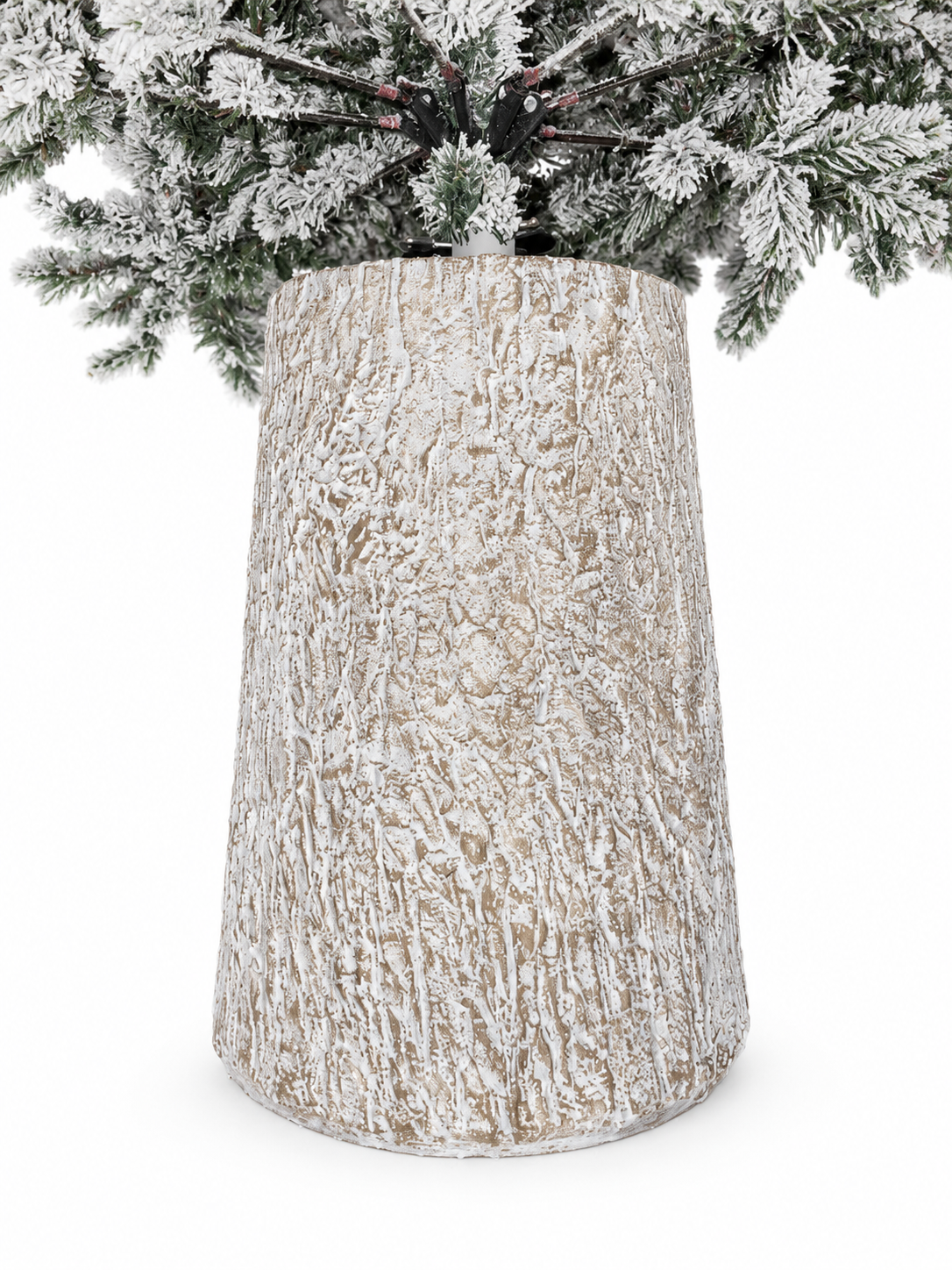 Albero di Natale Gilley Innevato 210 cm con Tronco LED