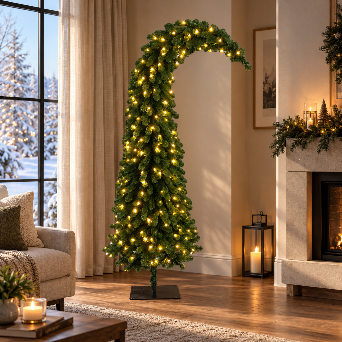 Albero di Natale Grinch LED 210 cm