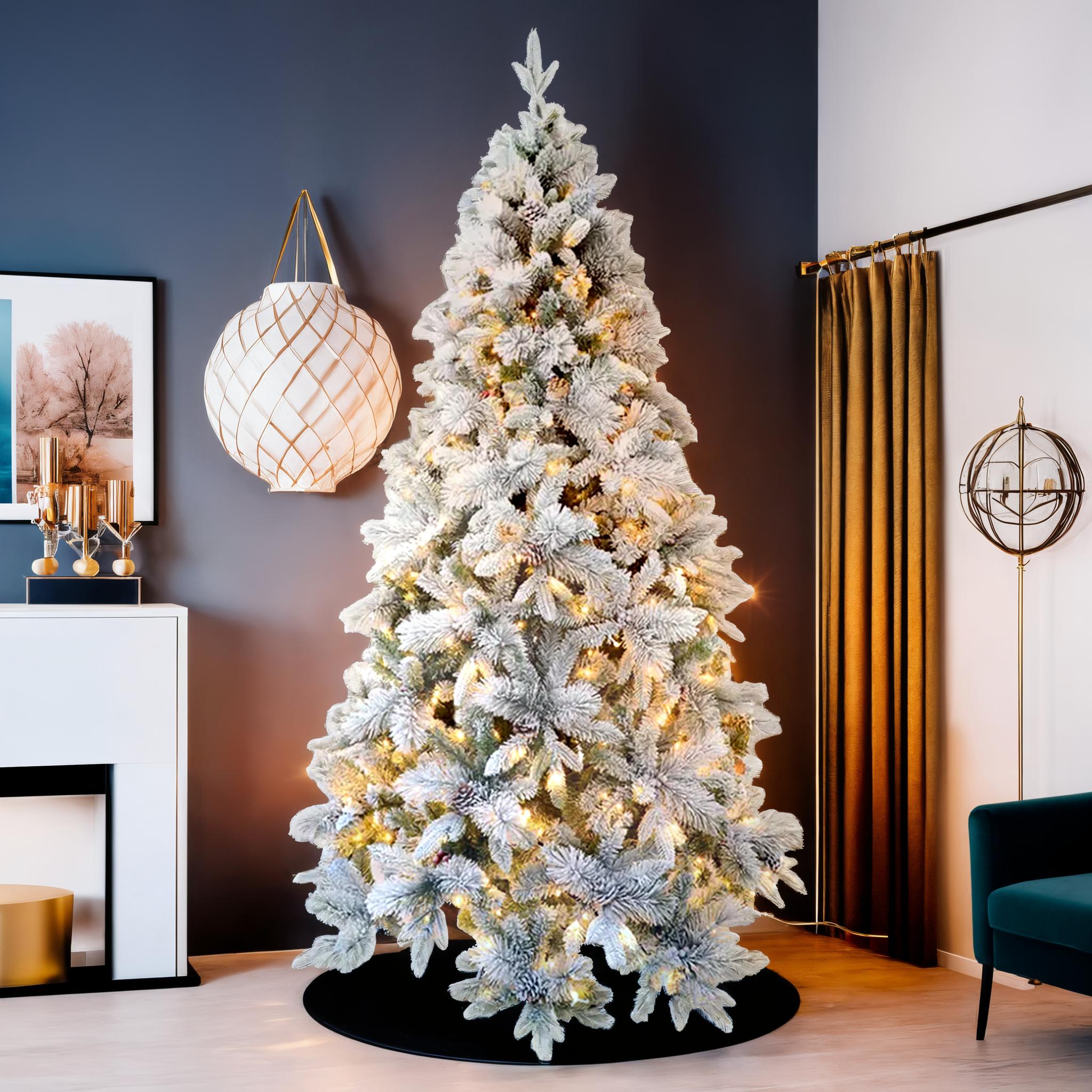Albero di Natale Oslo Innevato 210 cm LED