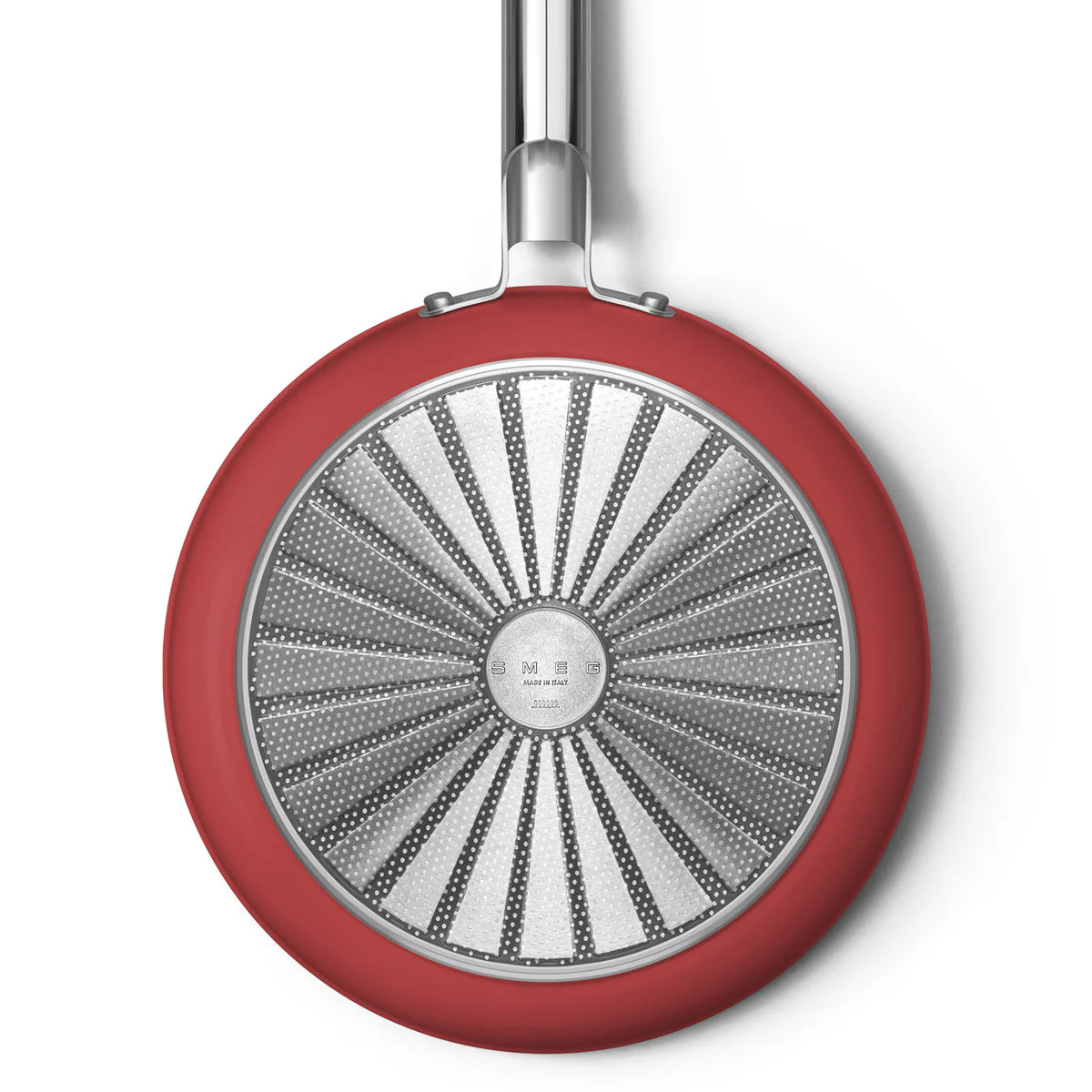 Padella antiaderente rossa 28 cm alluminio forgiato fondo inox induzione – Smeg 50's Style