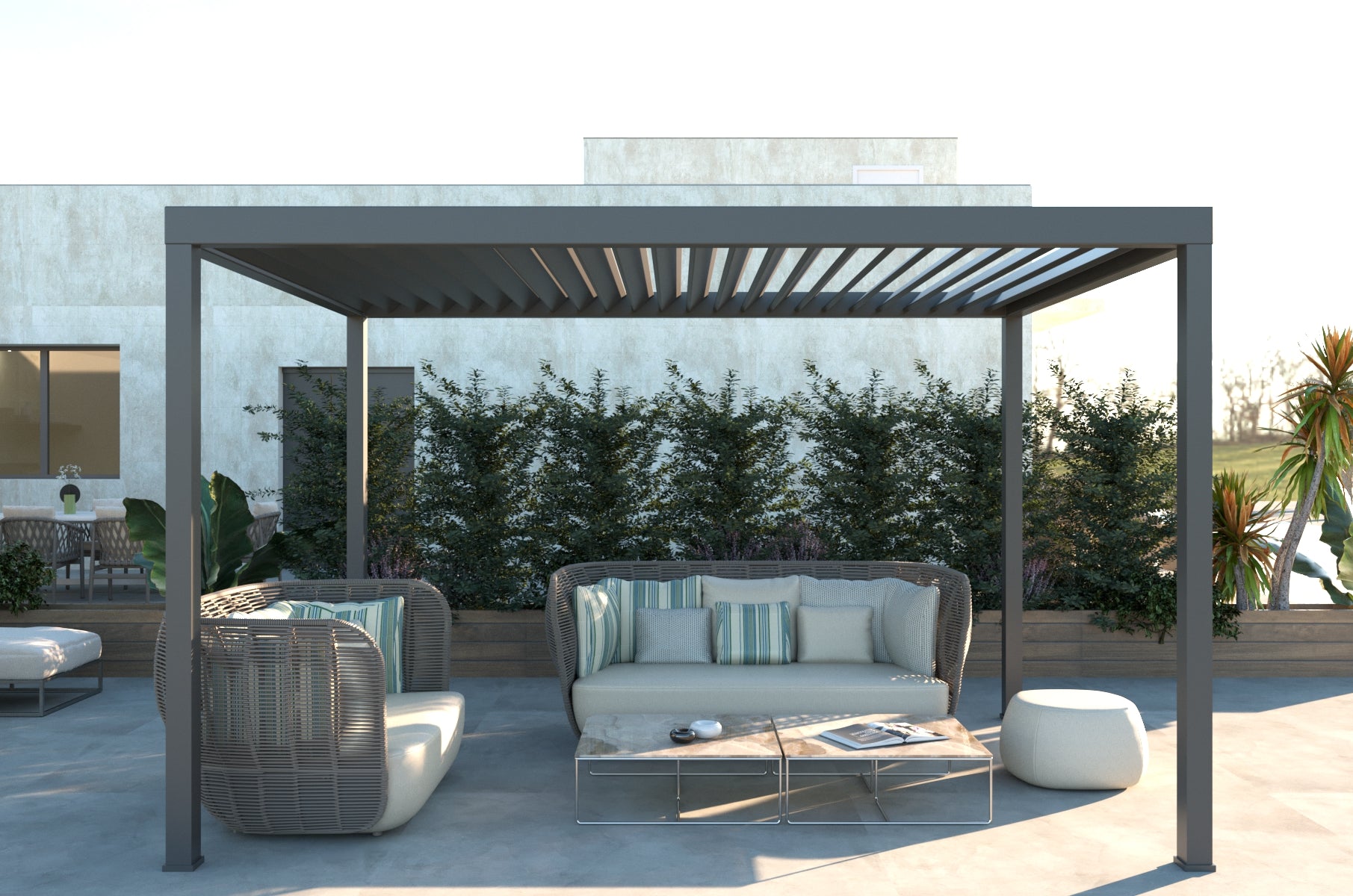 Pergola Miraia 3x4 in alluminio antracite