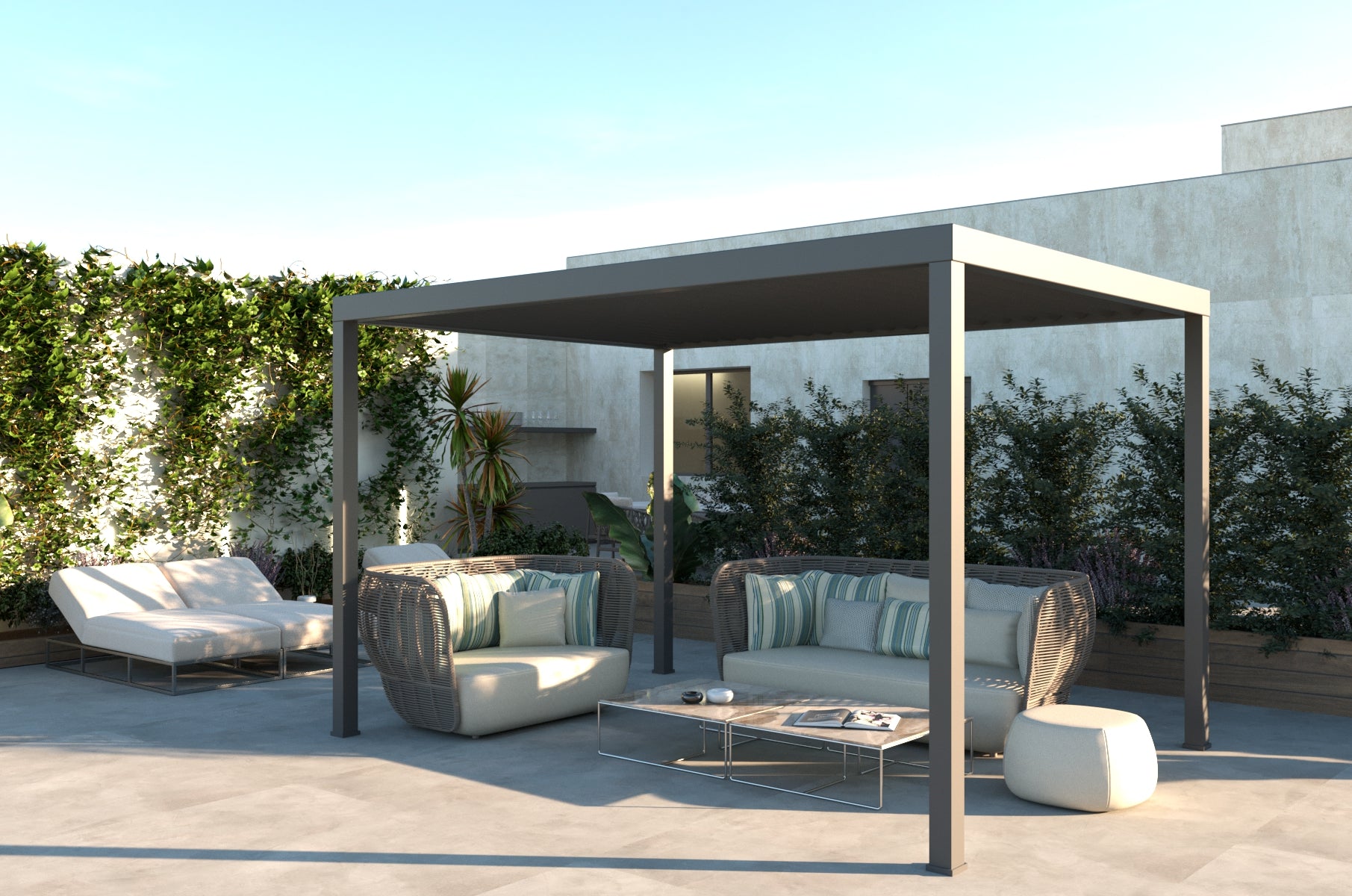 Pergola Miraia 3x4 in alluminio antracite