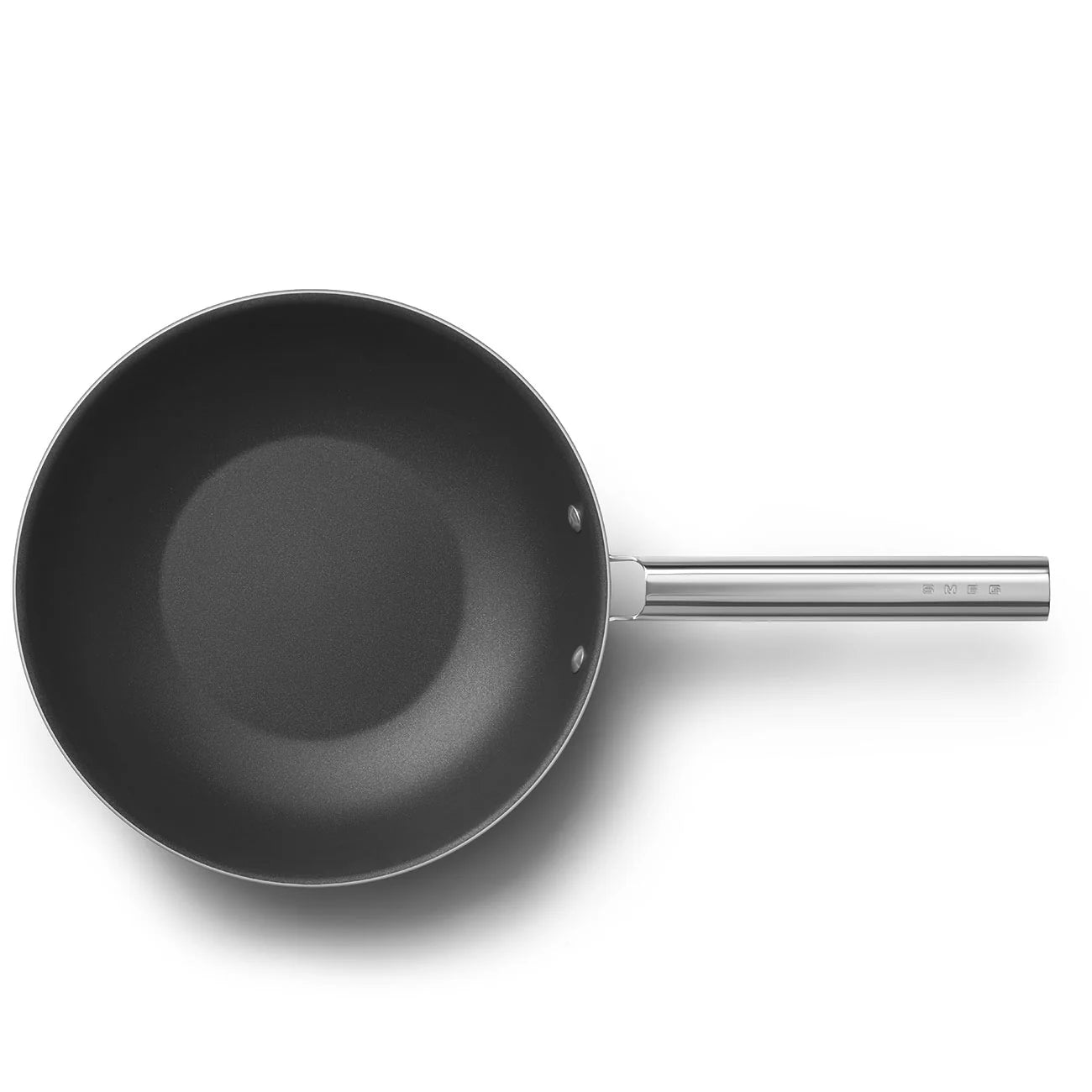 Wok antiaderente rosso 30 cm alluminio forgiato fondo radiante induzione – Smeg 50's Style