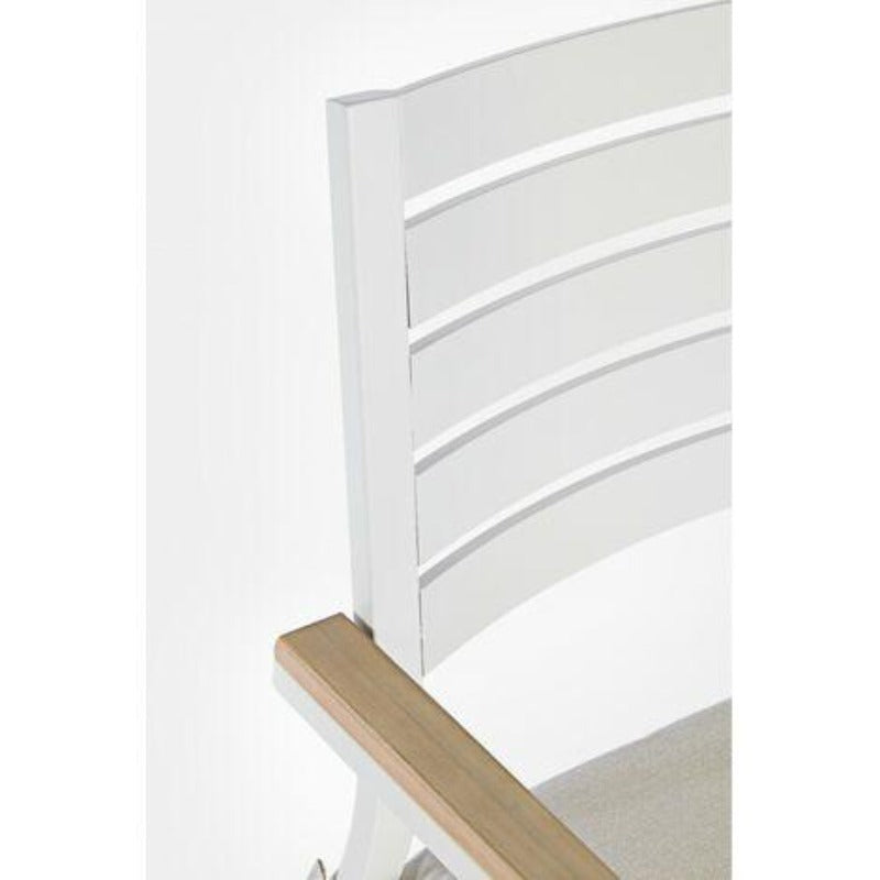 Sedia Belmar Bianca con Braccioli in Legno